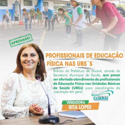 INDICAÇÃO VEREADORA RITA LOPES