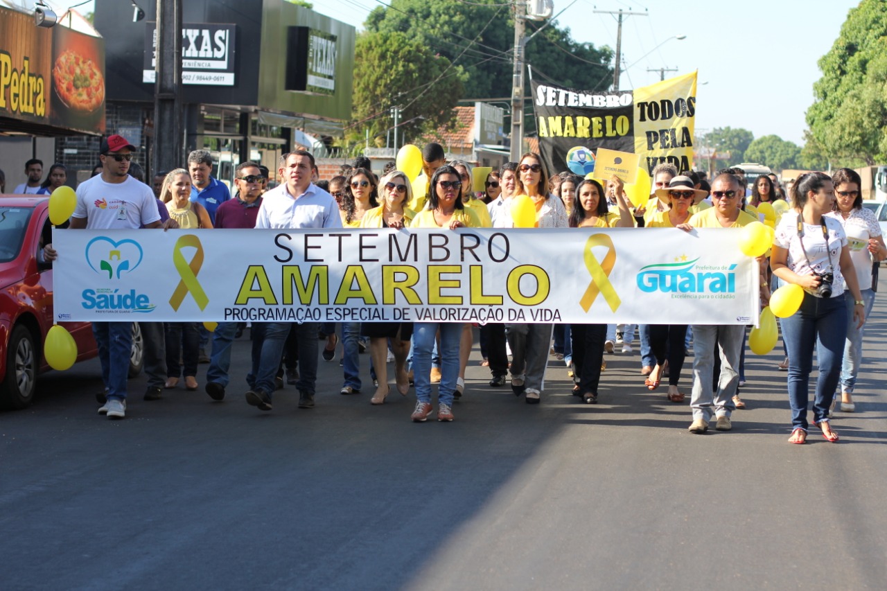 Caminhada marca o “Setembro Amarelo” em Guaraí