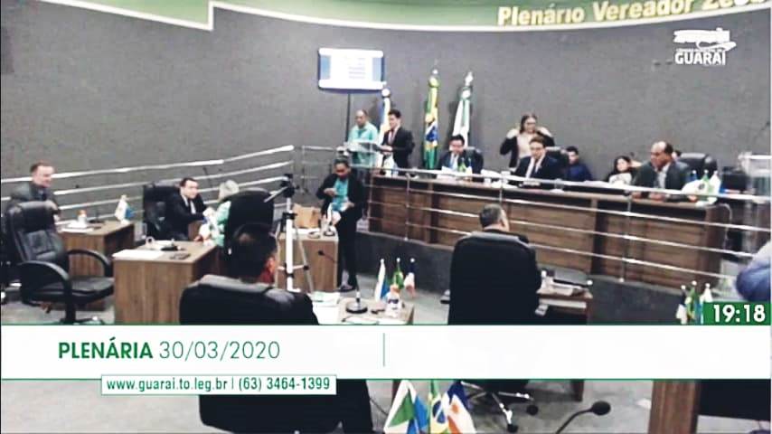 Com restrição ao público por conta do COVID-19, Câmara de Vereadores de Guaraí realiza sessão ordinária transmitida ao vivo pelas redes sociais