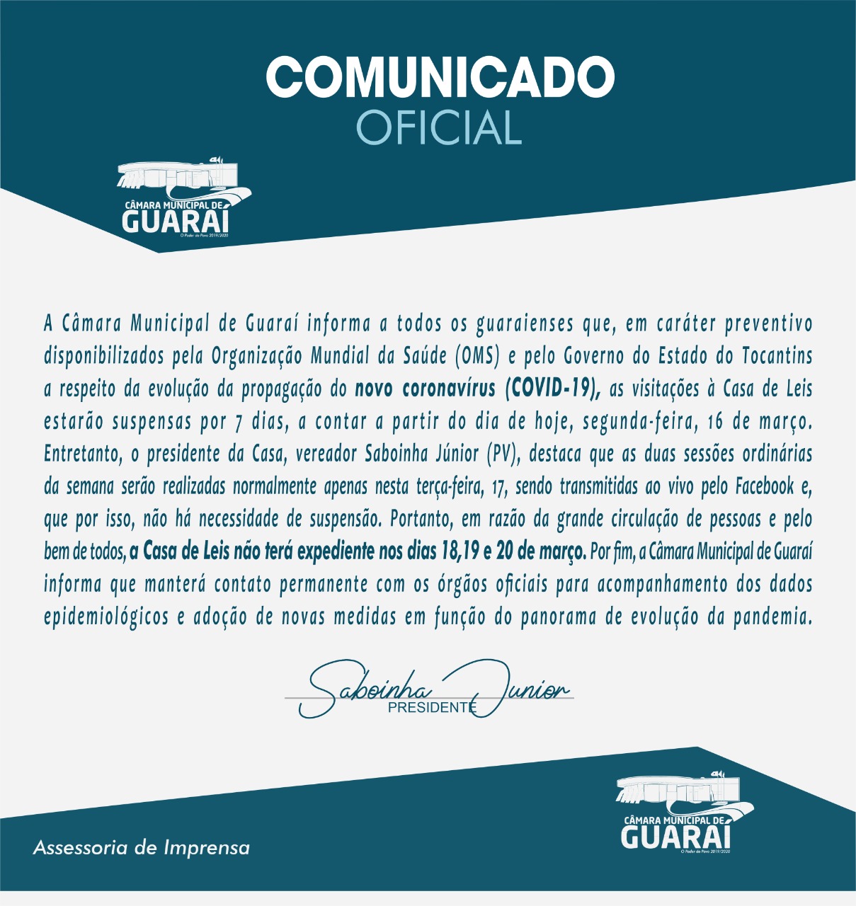 COMUNICADO OFICIAL