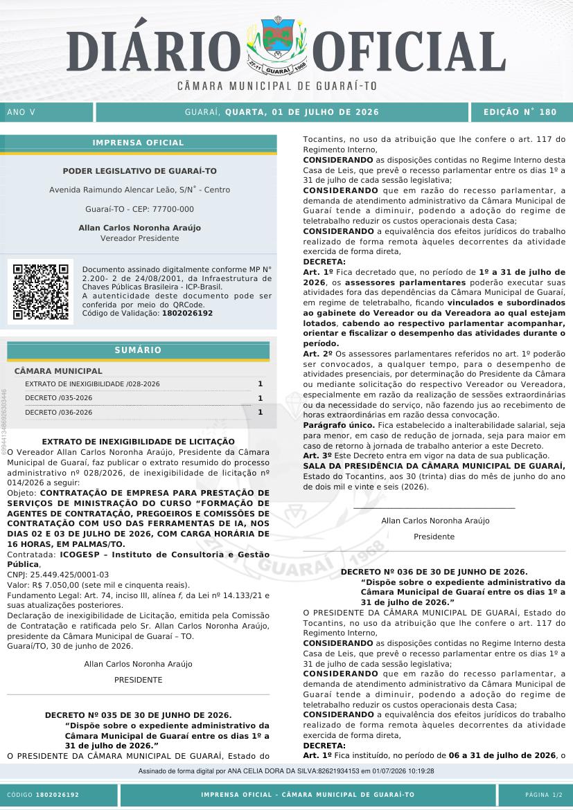 Capa da edição